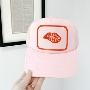 Pink trucker patch hat